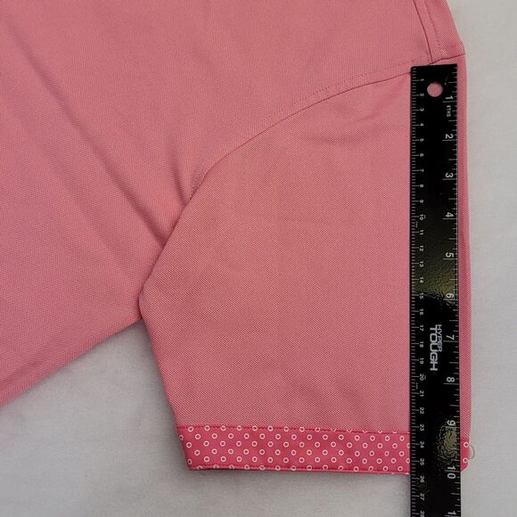 FootJoy Performance Golf Polo Pique 4-Way Stretch Breathable Size M Pink Mens - Picture 14 of 16